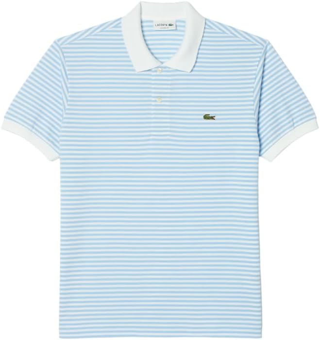 Lacoste Mens Classic Fit L.12.12 Striped Petit Piqué Polo Shirt - Image 4