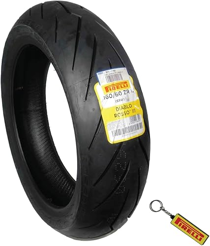 Miniatura 14 de Juego de neumáticos Pirelli Diablo Rosso III para motocicleta: 110/70 ZR 17 M/C delantero y 150/60 ZR 17 M/C TL trasero - Alto rendimiento, duradero
