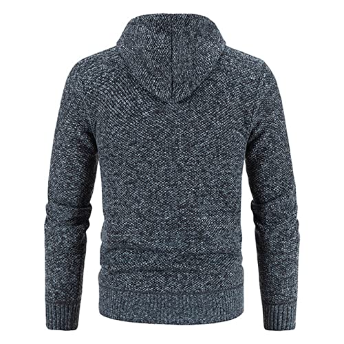 Fleece Lined Sweater Men Big and Tall Cardigan Sweater Slim Fit Knit Sweater Full Zip Up Knit Sweaters with Pockets3