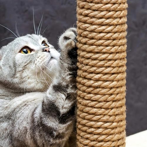 Cuerda de yute para reparar rascador de gatos y proteger tus muebles 7