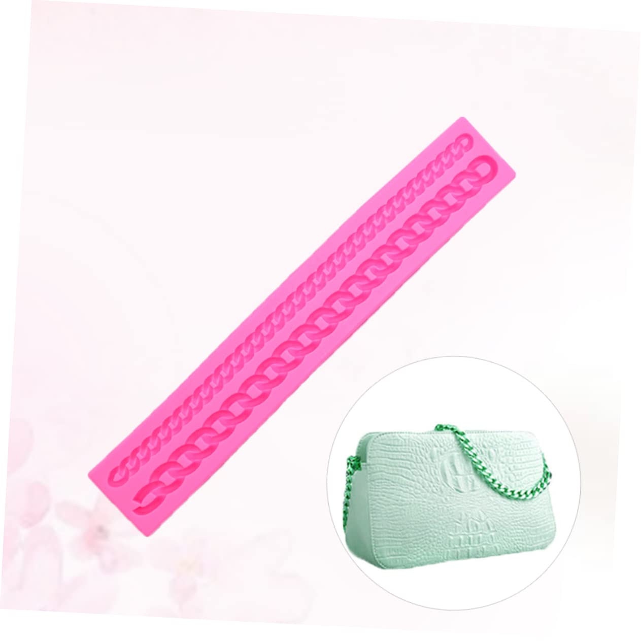 LIFKOME 3 Piezas De Herramientas De Silicona para Hornear con Diseño De Cadena para Pastel De Fondant Fáciles De Limpiar Y Desmoldar.