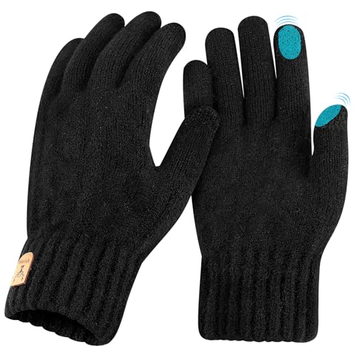 Votoko Handschuhe Winter Damen Warm Touchscreen Handschuhe Strickhandschuhe Thermohandschuhe Wollhandschuhe, Ideal für Frauen und Herren Outdoor Sport Radfahren Winter...