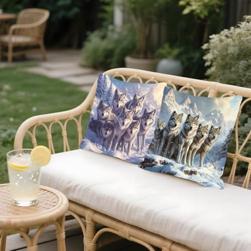 Housse coussin 35x35cm lin taie oreiller imperméable extérieur - 5