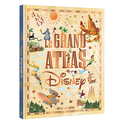 DISNEY - Le Grand Atlas Disney: Déplie les cartes pour découvrir 20 incroyables univers !