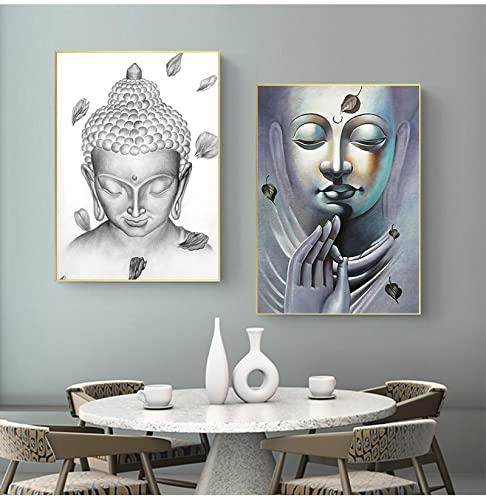 Décoration murale Bouddha 60x80cm pour habiller un mur blanc - 3