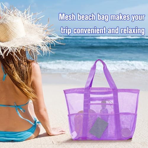 Large Foldable Mesh Beach Bag - Perfect for Summer Adventures - Image 5
