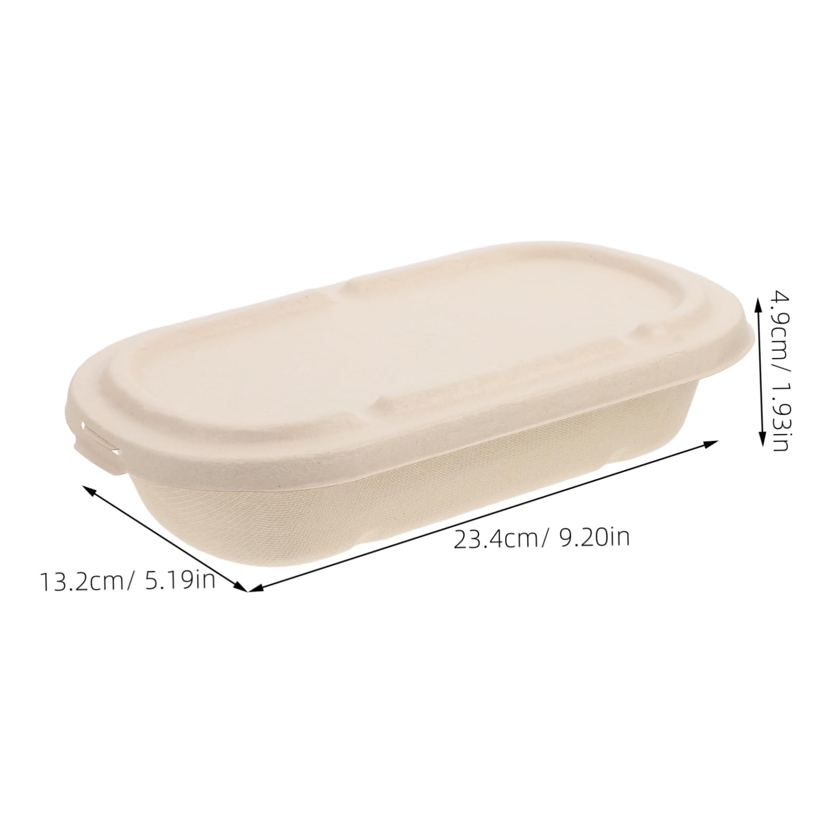 COLLBATH Scatole per Alimenti in Polpa di Cellulosa 850ml, Monouso, 25 Set, per Insalate e Pasti da Asporto, Mantiene Cibo Fresco e Sicuro