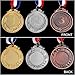 Metal Award Medals with Neck Ribbon Gold Silver Bronze Style for Children Sports or Any Competition,Pack of 3