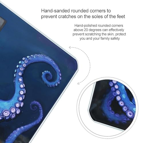 Balanza digital de baño Blue Octopus precisa y compacta miniatura 4