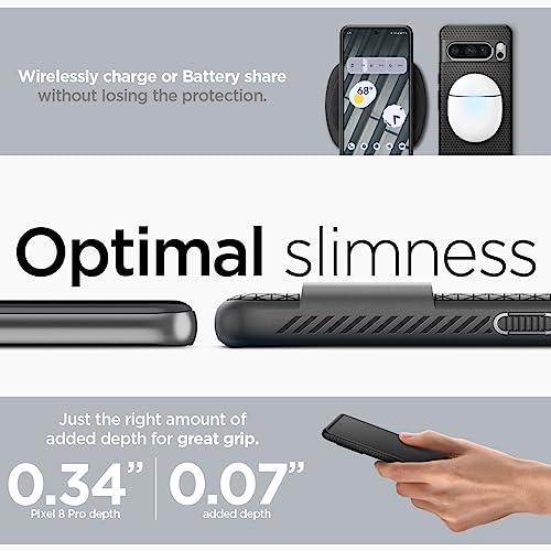 Spigen Liquid Air Case Compatible with Google Pixel 8 Pro - Matte Black - Image 4