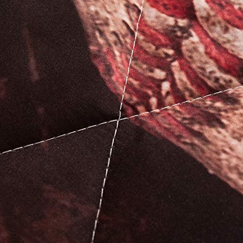 Namoxpa Baseball American Flag Comforter Sets,Baseball Bat And Ball On Foreground Of Star-Spangled Banner National Sports,Decorative 3 Piece Bedding Comforter Sets With 2 Pillow Shams,Queen Size #TOP4