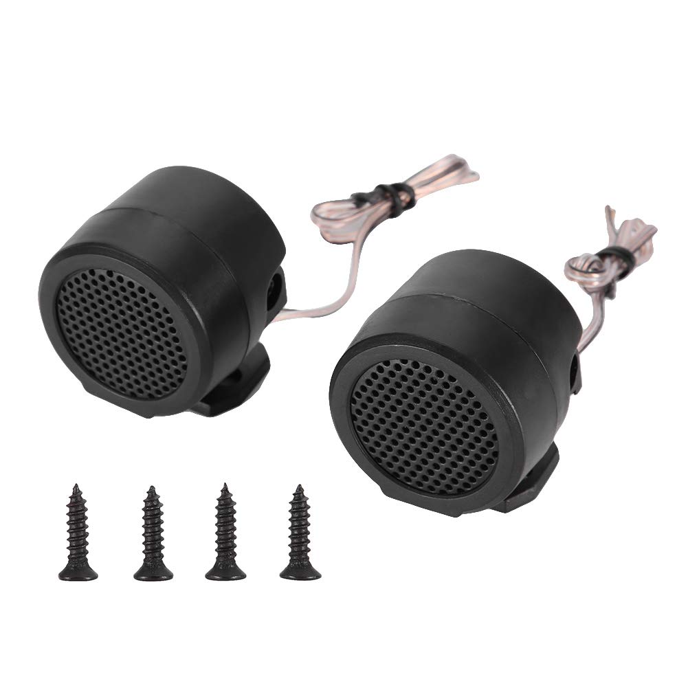 Kit 2 Paia Di Tweeter Per Auto 120W – Cupola Rotonda, 12V DC, Con Condensatori Audio E Cablaggio In Rame
