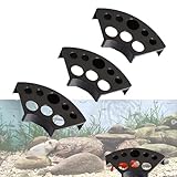 WQHLONGBO 3 Pcs Shrimp Cave Aquarium Decor,Shrimp Tunnel, Fish Tank Hideout, Fish Cave for Aquarium Shrimp Cave Fish Tunnel Shrimp Hides for Aquarium Fish Tank Accessories Decor(Black)