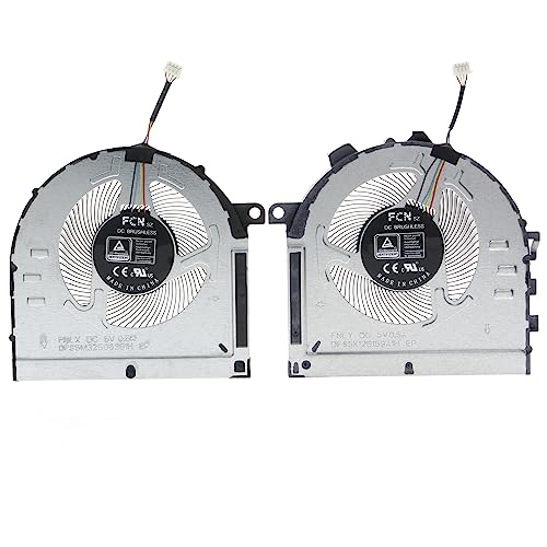 Image of CPU&GPU Cooling Fan for Lenovo Ideapad Gaming 3-15ACH6, 3-15IHU6 (5h40s20422 DFS5M325063B1H DFS5K12B159A1H) - 2.5W, 5V, 4000RPM, 4-Pin, 7 Micrometer, 41dB, Laptop Replacement Part