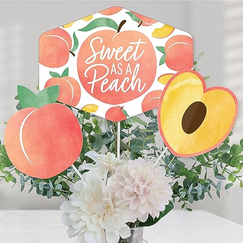 Décorations de table Sweet as a Peach pour anniversaire et baby shower lot de 15