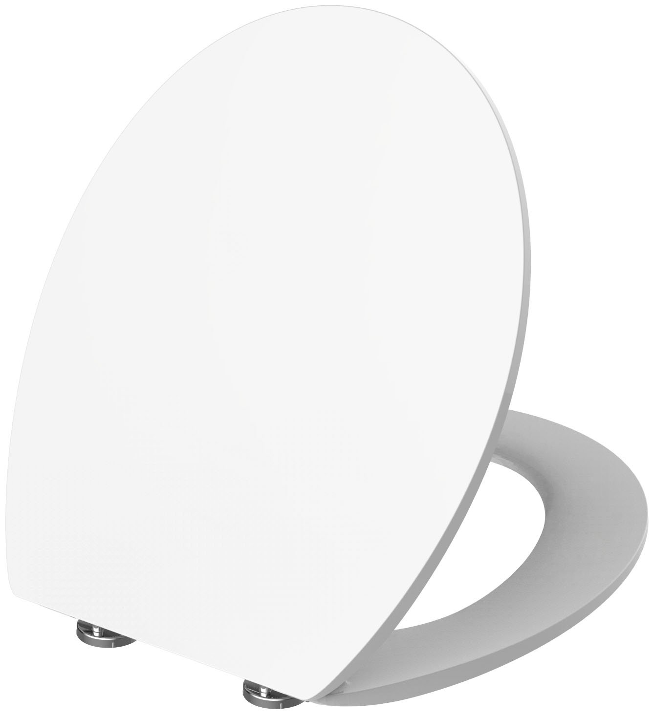 Siège de WC blanc amorti pour des nuits paisibles et des sanitaires familiaux sécurisés
