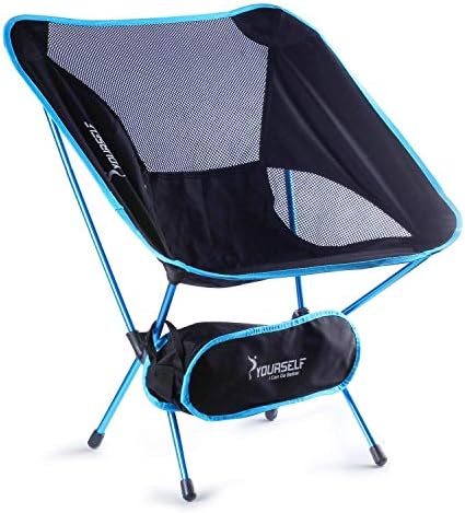 SYOURSELF Folding Camping Chair - Lightweight,Compact,Comfortable,Breathable Beach Travel Chair,Heavy Duty-Perfect for Backpacking Hiking Picnic Outdoors Events with Carry Bag+Instruction