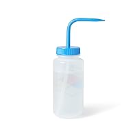 Vista 2 de United Scientific™ UniSafe™ Botella de lavado químico ventilada de LDPE de boca ancha de grado de laboratorio, agua (H2O), 16.9 fl oz (16 onzas), 4