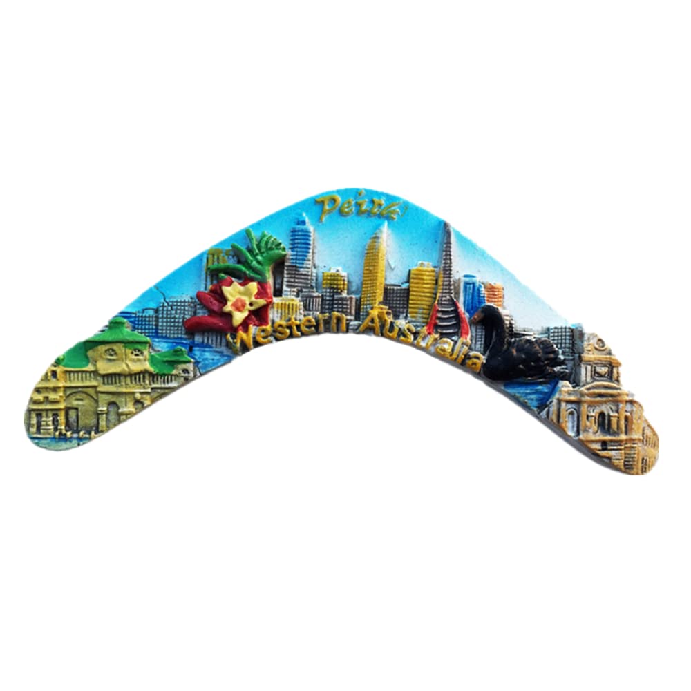 Muyu Magnet Peith Western Australia 3D Fridge Magnet Travel Souvenir Gift Refrigerator Magnetic Sticker Craft