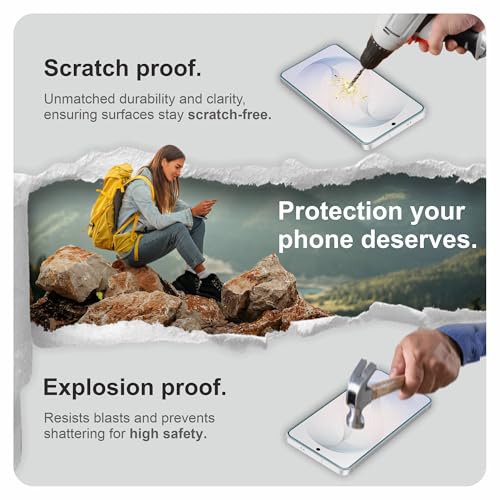 Image of Affix 2 Pack for Galaxy S26 Tempered Glass, Screen Protector Guard with Easy Fix Installation Tool, 9H Hardness Shatterproof, HD Clear Scratch Resistant
