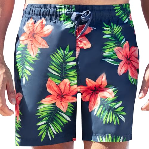 Image of Kanu Surf Men's Big Viper Extended Size Stripe Swim Trunk