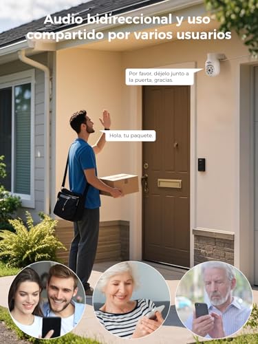 Hiseeu 5MP Wireless PTZ Security Camera System, Indoor Outdoor IP66 Waterproof WiFi Camera, 4K 10CH NVR, 2-Way Audio, Motion Detection Alarm, 24/7 Surveillance, 1TB Hard Drive (Plug-in Power Supply)