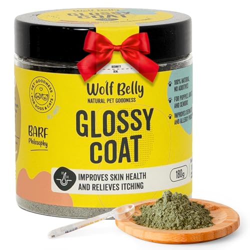 Wolf Belly – Suplemento para Piel y Pelaje Perro 100% Natural (180 g) con Levadura de Cerveza, Espirulina y Alga Ascophyllum | Menos Picor y Caída | Pelo Fuerte y Brillante | Polvo – Hecho en España