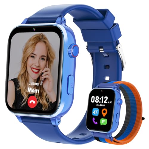 Xipax 4G Kids Smart Watch for Boys Girls with GPS Tracker, Kid Smartwatch Phone Call SOS Video Call for Kids Birthday Gift Ages 4-12