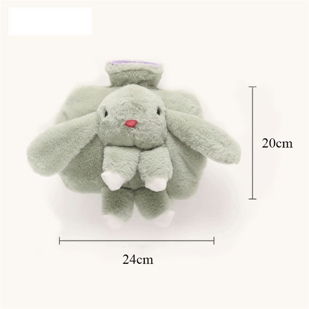 Borsa dell'acqua calda grande da 1800 ml con simpatico cappotto peloso in stile cartone animato - Fodera rimovibile e design portatile
