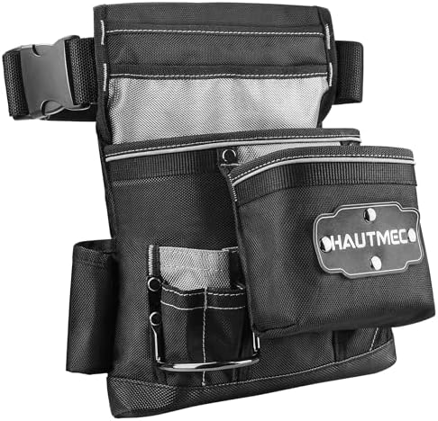 Maintenance and Electrician Tool Pouch, 12-Pocket 1680D Tool Belt Pouch, Combo Tool Belt