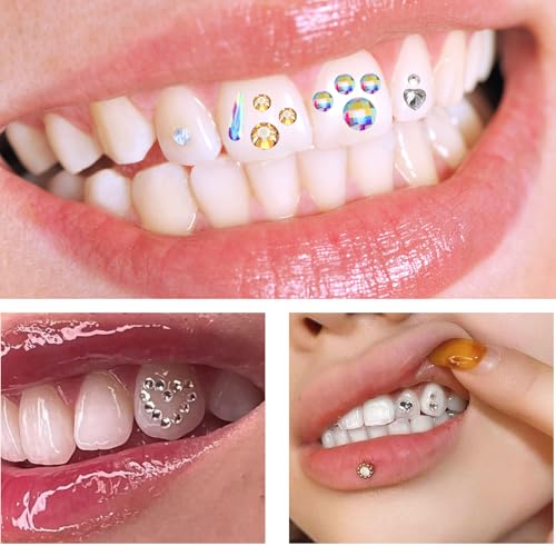 LMDGDS Tooth Gems Kit for Teeth Gems Kit with Light,128 Professional Tooth DIY Gem Kit Tooth Jewelry Gems Kit 2025 New for Man&Women, for Christmas Gifts