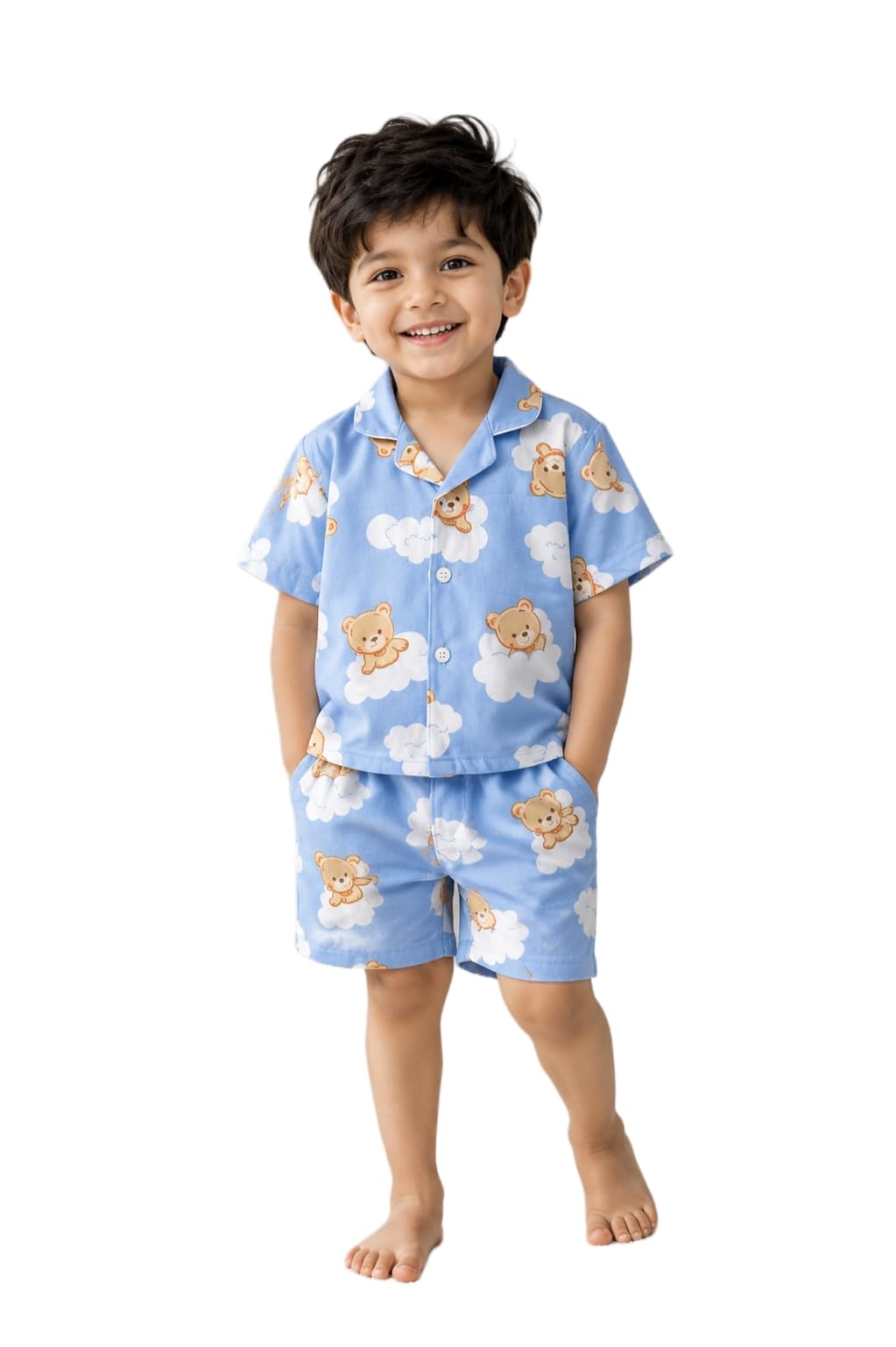 Preksha Cotton Baby Boy Dress | Allover Printed T-shirt and Shorts | Soft Kids Dress Boy | Stylish Kids Summer Wear Boys Set | Comfortable Kids Combo Set-picture-24
