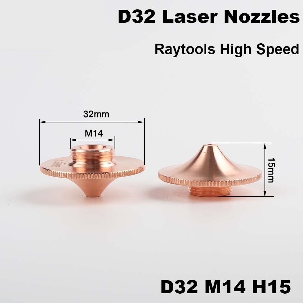 Dysza laserowa High Speed ​​D32 M14, pojedyncza, podwójna, do części maszyn do cięcia włókien