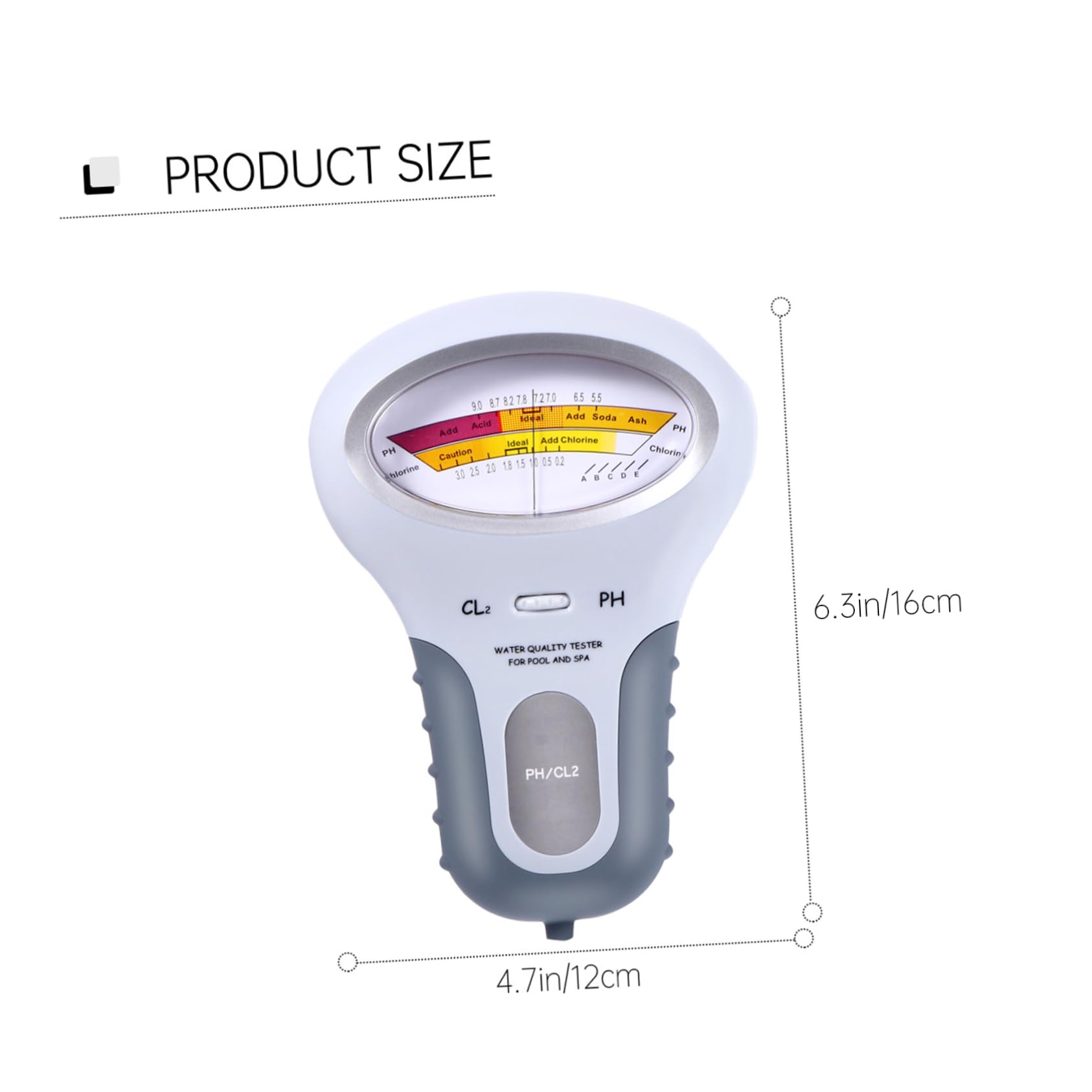 HANABASS 4stücke Ph Tester Für Schwimmbadwasser Wasserqualitätsmessgerät Für Pools Und Spas Große Anzeige Für Einfache Ablesung Langlebig Und Benutzerfreundlich
