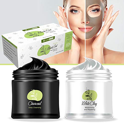 Herbal Remedy Detox Clay Mask for Face Skin Care | 2 In 1 100% Natural Face Mask, Minimize Pore Cleaning Mask, Active Charcoal Clay Face Mask for Acne, Detox Mask, Exfoliating Mask, Mud Masks for Face