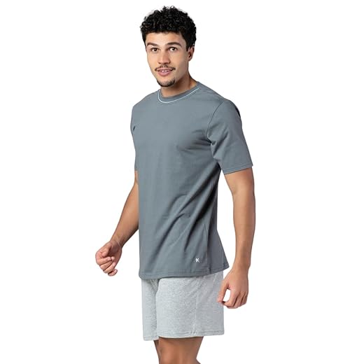 Pijama Masculino Manga Curta Gola Redonda Malha Algodão Keeper