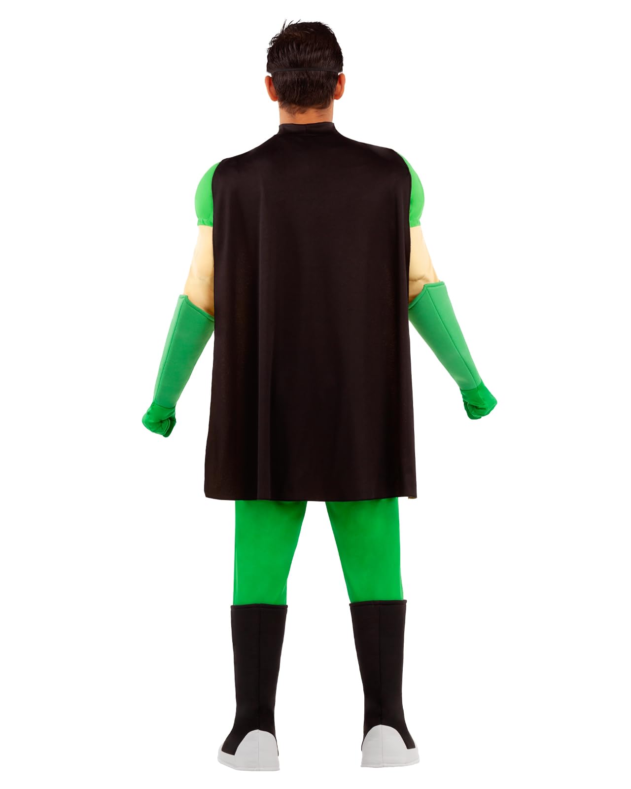 Funidelia Disfraz Oficial de Robin para hombre, Incluye mono, cubrebotas, capa, cinturón, guantes y antifaz, Superhéroes - Traje para adultos para fiestas, Carnaval y Halloween - Talla L