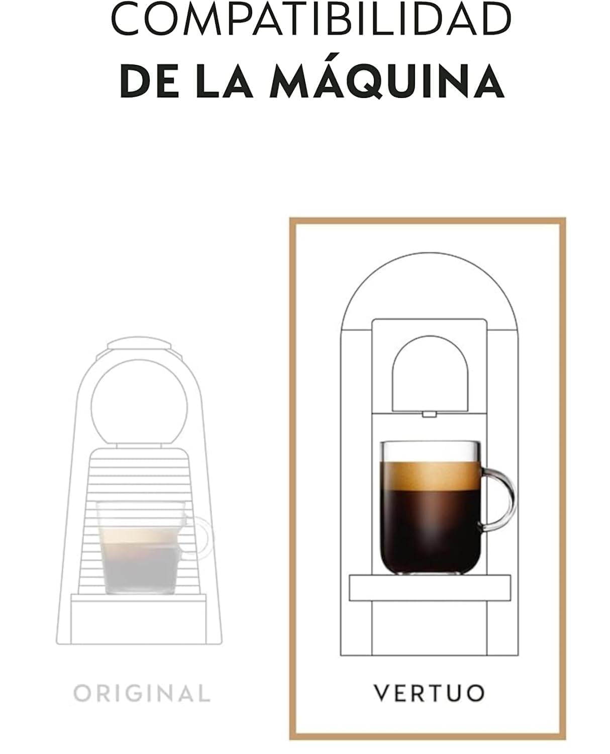 Pack de 50 cápsulas de café Double Espresso Chiaro Nespresso Vertuo
