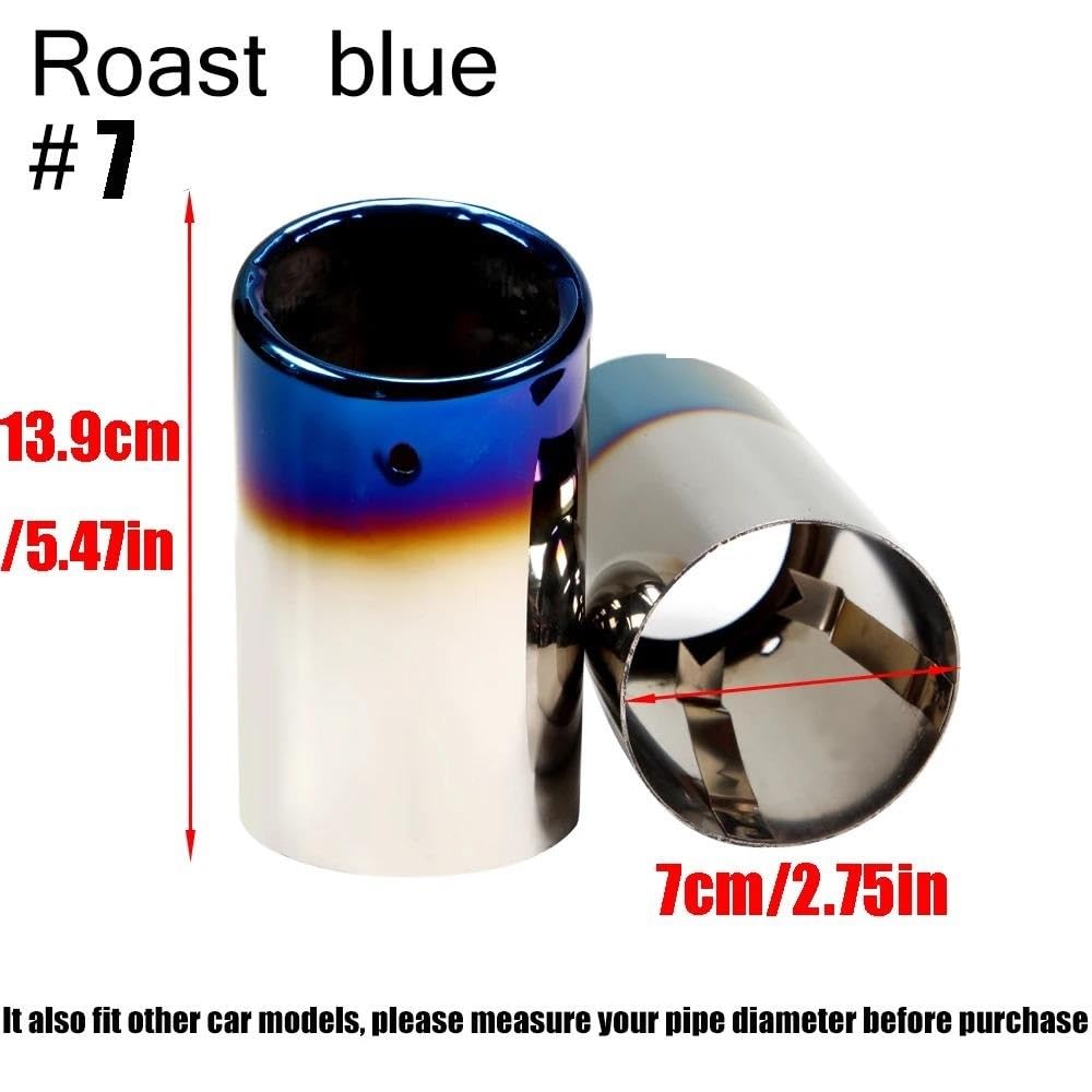 NOPNOG 2 Stück Auto Auspuffspitze Edelstahl - Für VW Tiguan, Passat, Audi A4 & Mehr