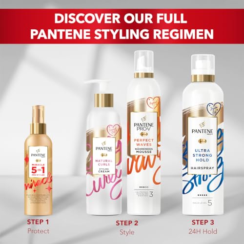 Pantene Heat Protection Spray, Leave In Conditioner, 5-In-1, 200ml, Styling Hairspray, Primer, Shaping, Protecting and Nourishing Hair Treatment - Image 8