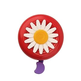 Paliston Kid\'s Bike Bell, Bicycle Bell for Girls, Bike Horn, Toddler Bike Bells (Red & Purple)