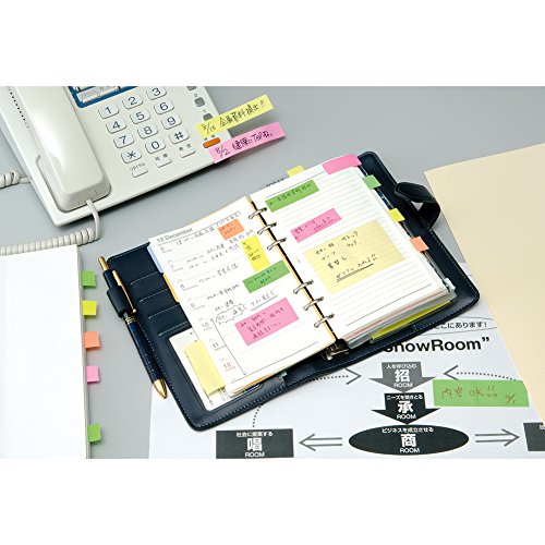 Image of Yamato RK-15CH-A Sticky Notes Memoc Roll Tape with Cutter, 0.6 inches (15 mm) x 32.8 ft (10 m) (Pack of 2)