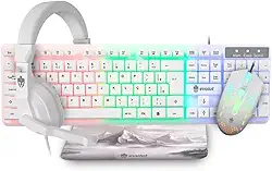 Kit Gamer Evolut Starter 4x1, Rainbow, Branco, Eg-55