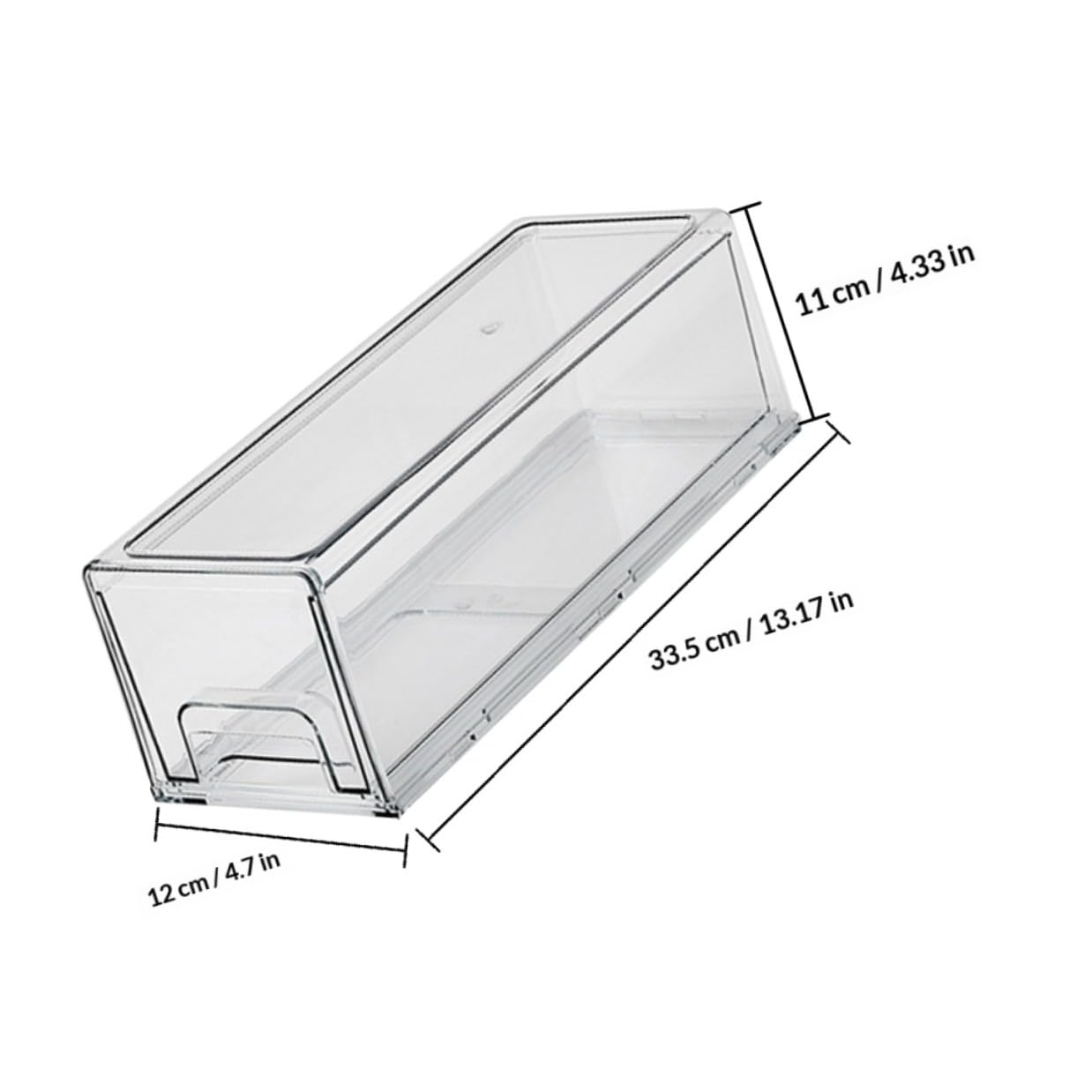 Yardwe Caja Organizadora Que Espacio para Refrigerador Gran Capacidad de Pet, Contenedor y Frutas y Verduras en Estado para Congelador