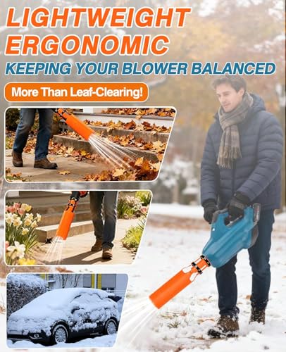 Leaf Blower Air Booster, Speed&Power Cyclone 2X Air up Extension Nozzle, Universal Airflow Amplifier for Leaf Blower Attachment, Compatible with 2-4 Inch,Cleanup Artifact for Lawn, Driveway(2PCS)