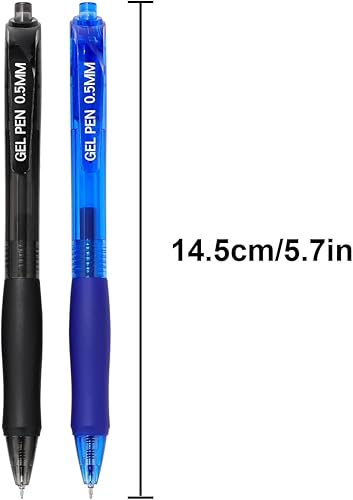 Miniatura 2 de RIANCY - 12 bolígrafos de tinta de gel negro de 0.020 in de punta fina de secado rápido para escritura suave para diario, bolígrafos de punta fina