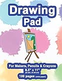 Drawing Pad: 8.5 X 11, Personalized Drawing Sketchbook, 100 pages, Durable Soft Cover,Easel Pad-[Professional Binding]