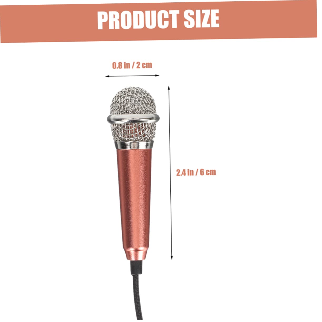 BESPORTBLE 2pcs Mini Microphones for Smartphone Lightweight Portable Phone Mic for Recording Easy Plug and Play Compatible with Tablets Laptops for Family Videos Important Moments