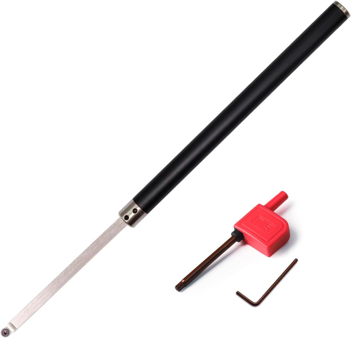 Woodturning Tools Set Carbide Tipped Lathe Chisel Finisher Tool Bar with Ci5 8.9mm Round Carbide Insert Cutter for Wood Hobbyist or DIY or Carpenter