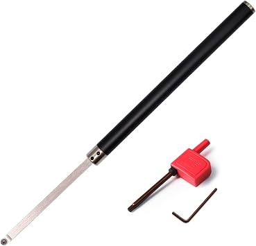 Woodturning Tools Set Carbide Tipped Lathe Chisel Finisher Tool Bar with Ci5 8.9mm Round Carbide Insert Cutter for Wood Hobbyist or DIY or Carpenter